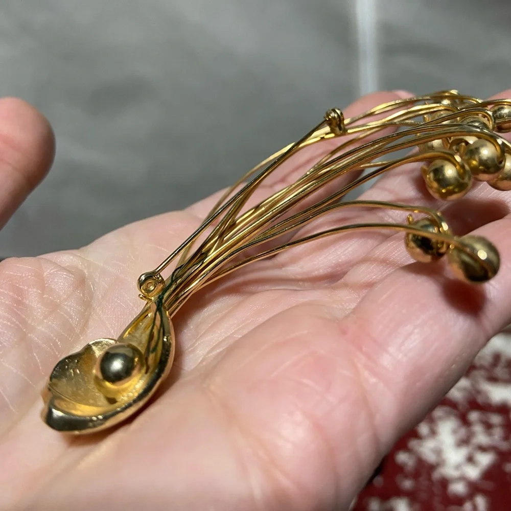 Vintage Gold Tone Art Deco Brooch - Picture 6 of 6